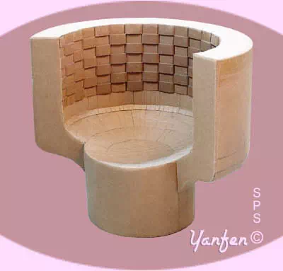 Cylindrical cardboard armchair 