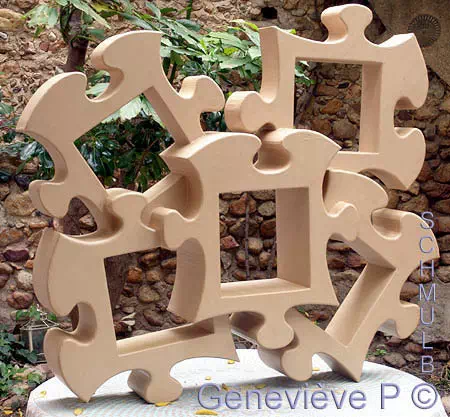 Shelves puzzle shaped